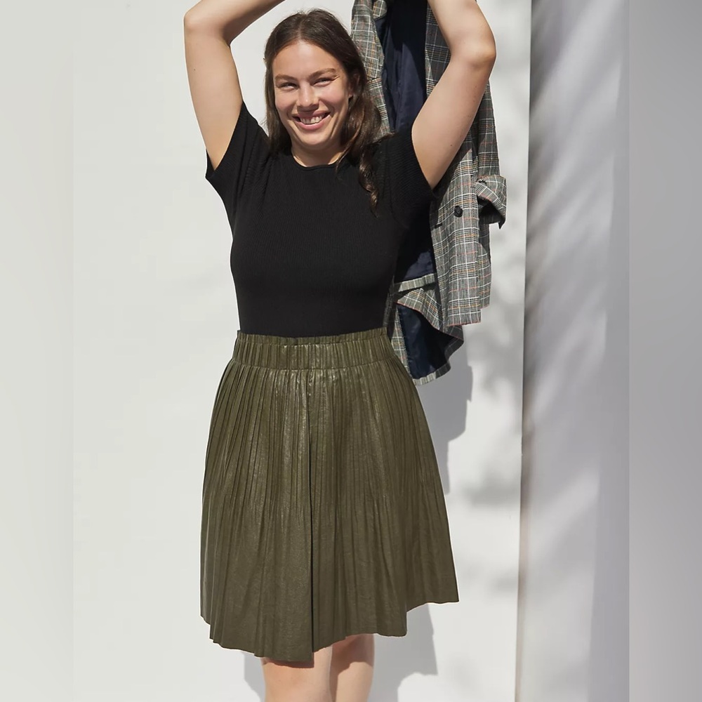 Anthropologie Olive Mini Skirt